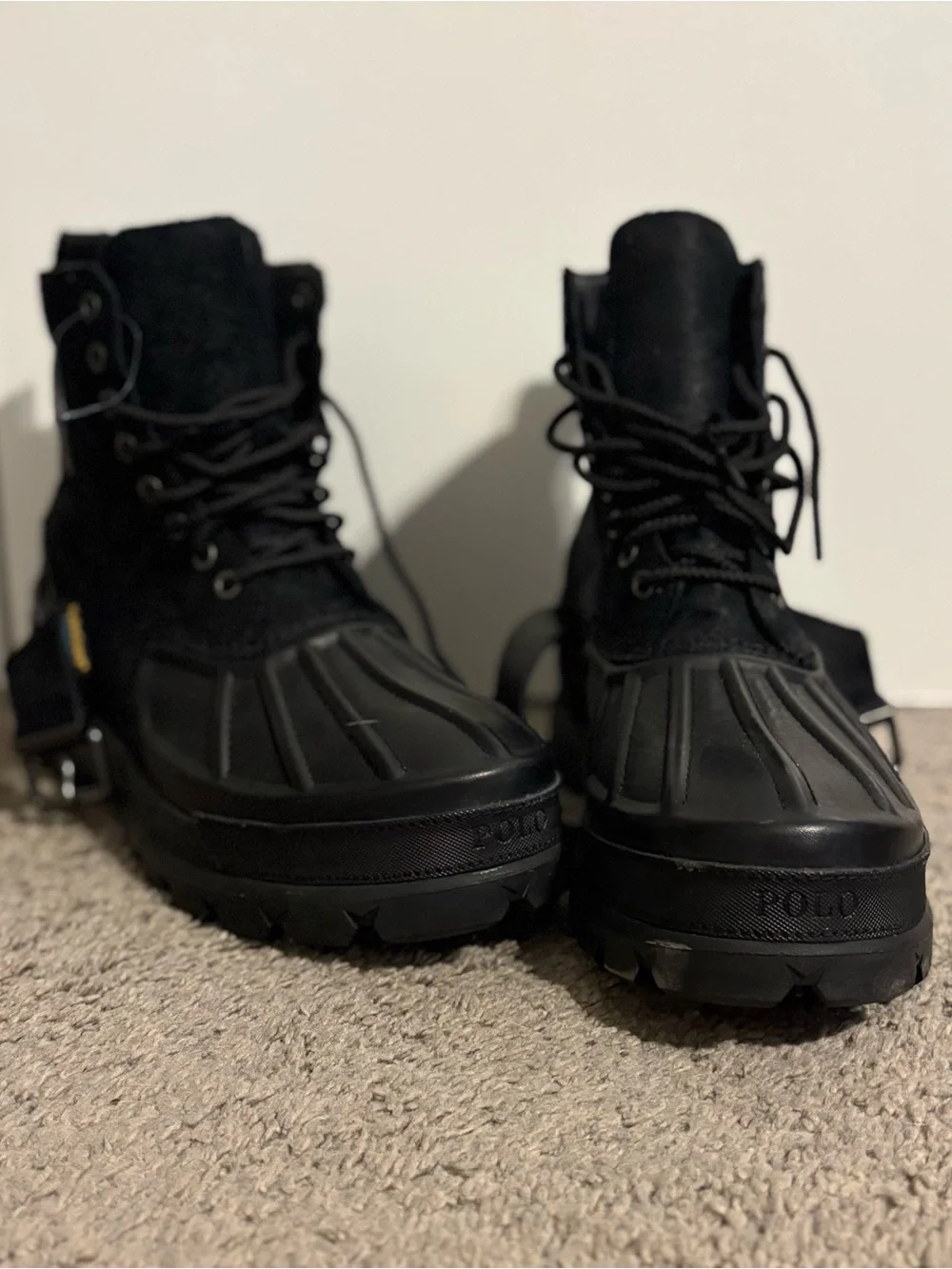 Polo by Ralph Lauren Men's Black Lace-Up Rain & Snow Boots